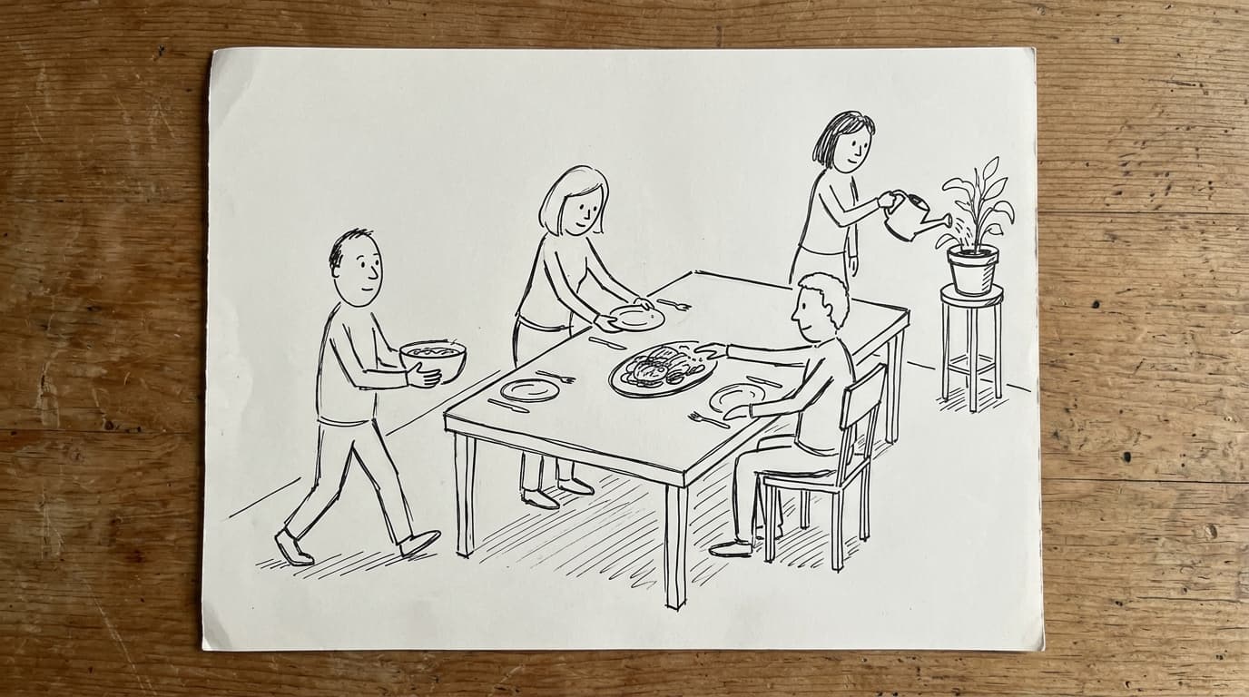 Example drawing: Kinetic Family Drawing (KFD)