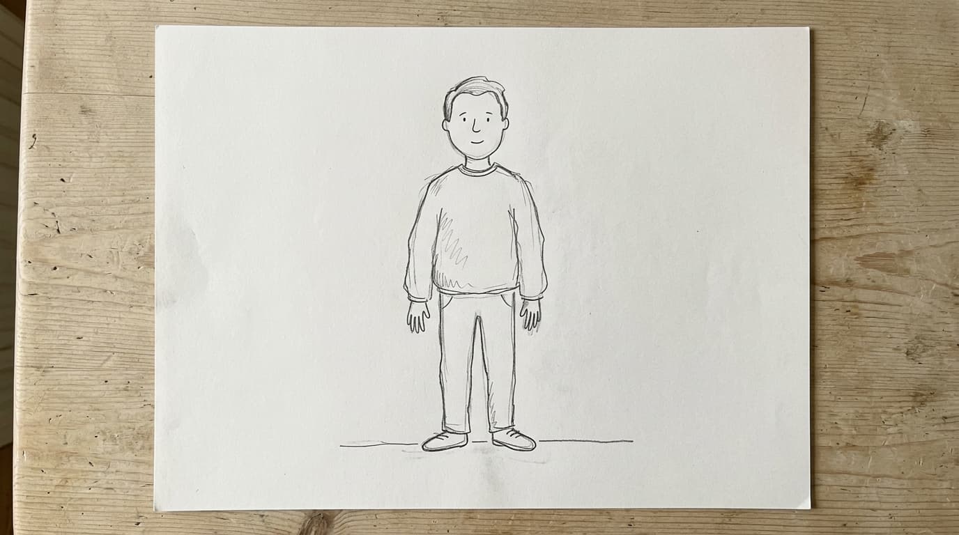 Contoh gambar: Menggambar-Seseorang